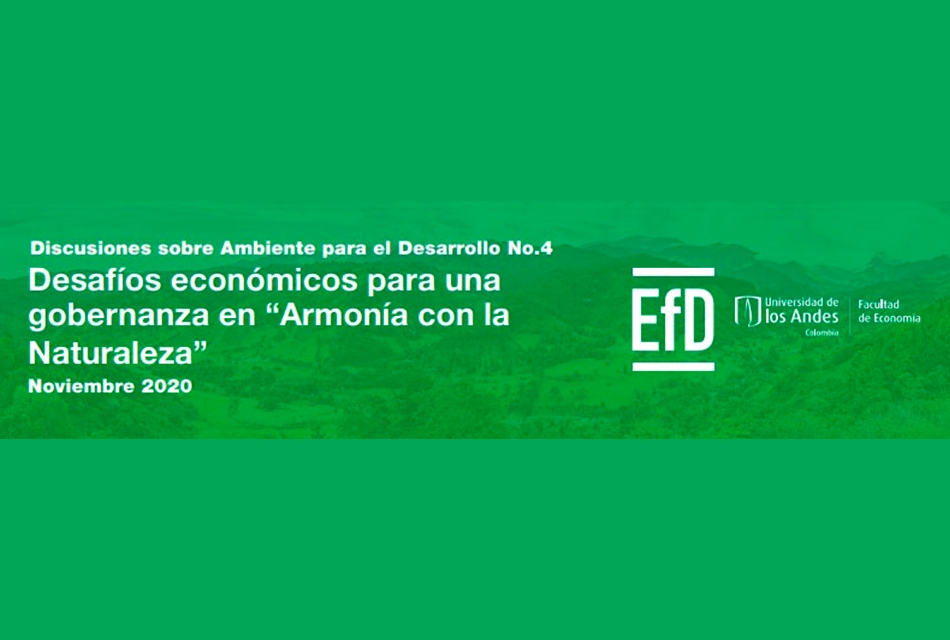 La cuarta edición, &quot;Debates sobre el medio ambiente para el desarrollo&quot;, trata sobre los desafíos económicos para una gobernanza equilibrada de los recursos naturales